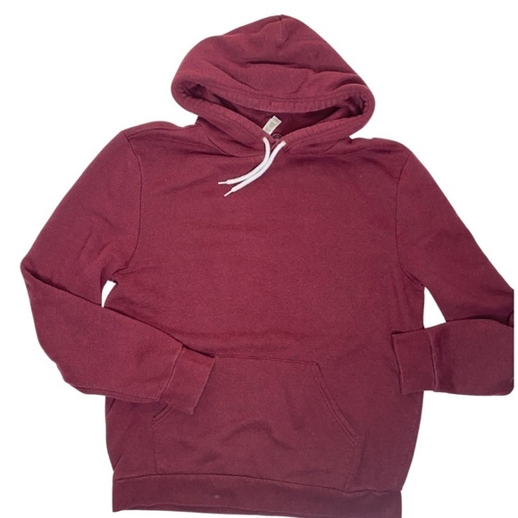 American Apparel Hooded Sweatshirt Peppered Cranberry Maroon Sz 2XL - Picture 1 of 6